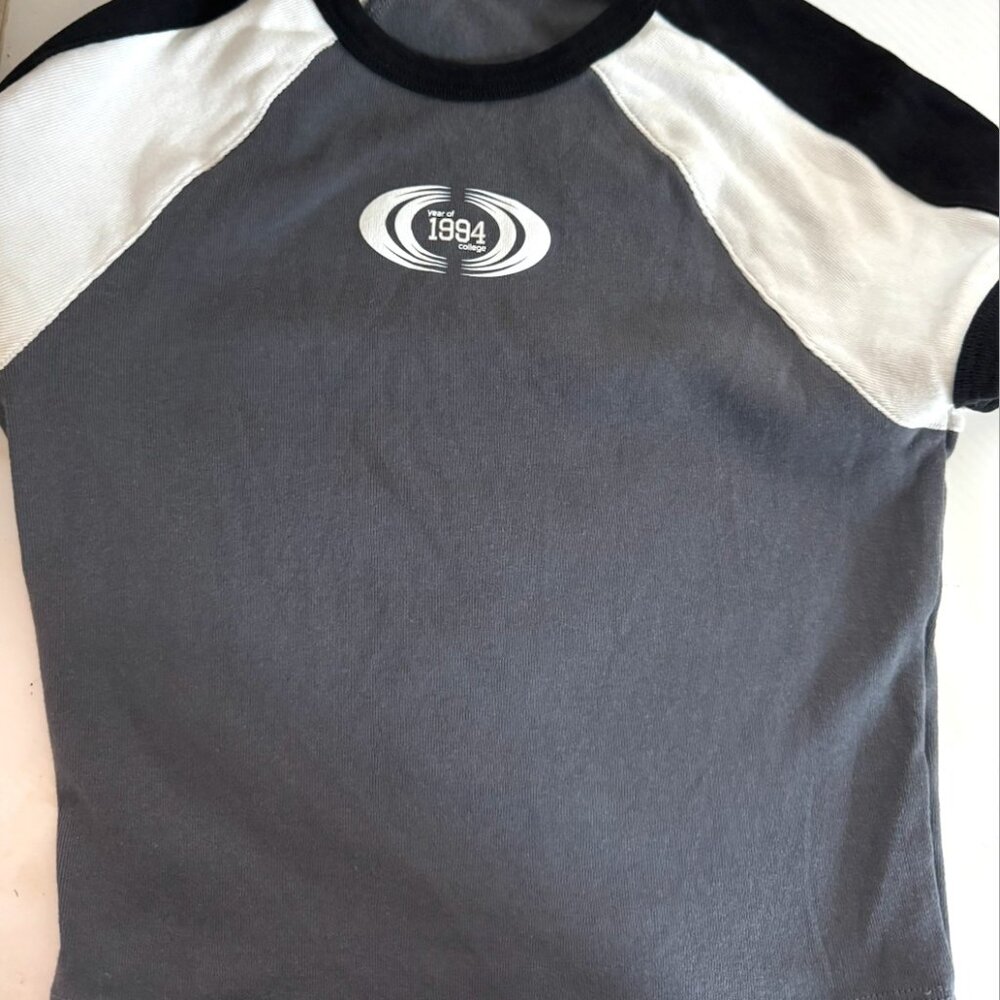H&M Motif-detail T-shirt Dark gray small